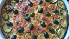Flan de courgettes aux olives