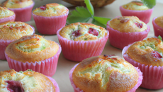 Muffins aux fraises confites