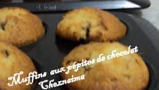 Muffins aux pépites de chocolat aromatisés vanille
