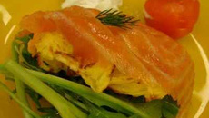 Gaufres de pomme de terre au saumon fumé