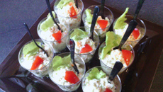 Verrines St Môret au saumon fumé