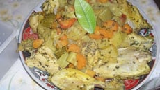 Poulet aux petits légumes vapeurs