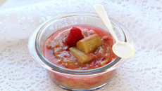 Compote de rhubarbe à la framboise