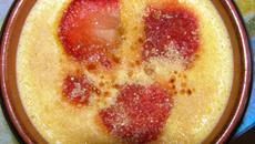 Crème brûlée passion fraise