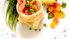 Papillotes de saumons et tagliatelles de légumes