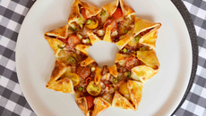 Pizza soleil au parmesan et à la pancetta 