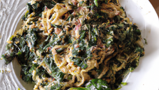 Spaghettis aux épinards