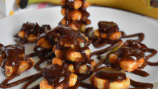 Craquants de banane au chocolat et caramel