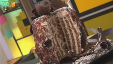 Striped cake au chocolat