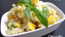 Taboulé de fonio aux courgettes jaunes