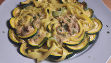 Pâtes sauce courgettes à la Colombo