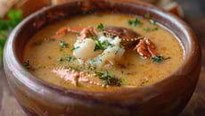 Potage au crabe et asperge (vietnamien)