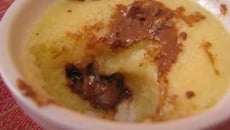 Petit flan coco, cœur toblerone