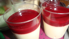 Panacotta à la vanille et à la framboise