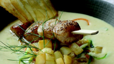 Velouté de Princesse Amandine® aux Saint Jacques et julienne de légumes