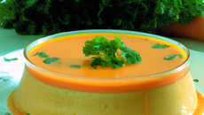 Flan à la carotte et persil