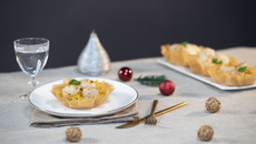 Paniers croustillants aux noix de Saint-Jacques