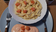 Pâtes au saumon et à la crème