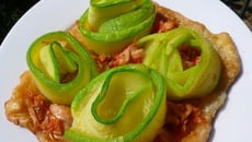 Tarte aux 'fleurs' de courgette