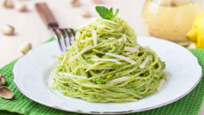 Pâtes au pesto de basilic