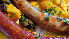 Morue safranée et merguez