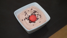 Mousse fraise tagada au siphon