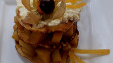 Crêpe aux pommes et zeste de citron vert