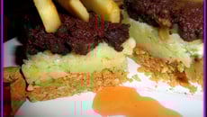 Boudins antillais aux pommes, sur son lit de gressins