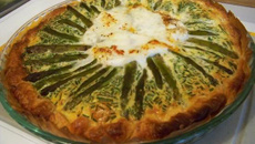 Quiche asperges et mozzarella