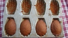 Madeleines au chocolat et fleur de maïs