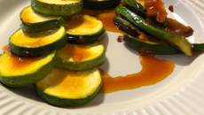 Courgettes et gésiers caramélisés