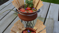 Jardinière de Chavroux et sa tuile de tortilla croustillante