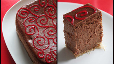 Cheesecake très chic au chocolat et poivron rouge
