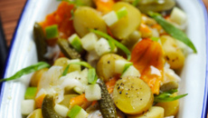 Salade aux deux pommes et haddock