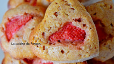 Muffin aux fraises et amandes