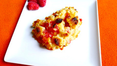 Crumble framboises abricots