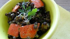 Lentilles au potimarron et sauce coco curry