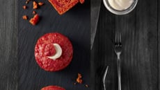 Muffins de betterave aux cœurs de crème de Maroilles Fauquet