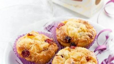 Muffins Pommes, Cranberries et Boursault