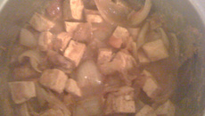 Tofu aux petits oignons