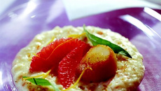 Risotto au Pamplemousse de Floride & Noix de coquilles Saint-Jacques à la plancha