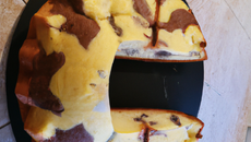 Cake marbré chocolat et citron