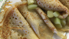Crêpes aux poireaux