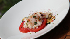 Papillote de lotte sur la braise