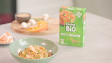 Salade de petit épeautre aux légumes d'automne et aux crevettes