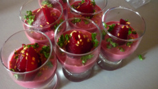 Crème de betterave et son tartare