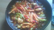 Poulet sauce aigre-douce sucré salé