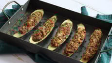Courgettes farcies bœuf et ciboulette