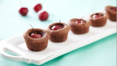 Mini brownies chocolat-cerise