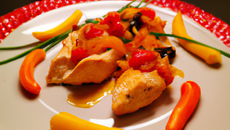 Poulet sauté au poivron et au gingembre